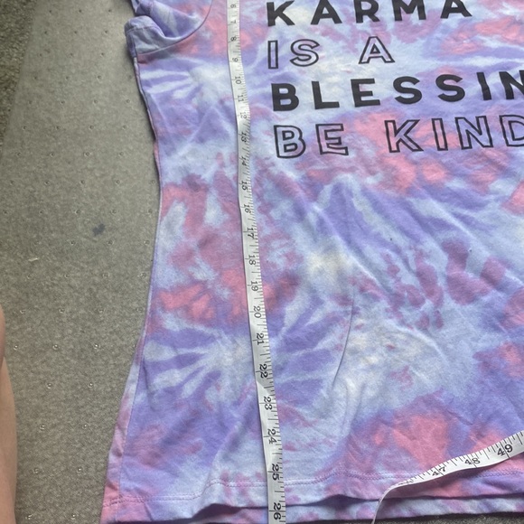 Wound up xxxl size 21 karma is a blessing tie-dye T-shirt. Great condition - Picture 7 of 9